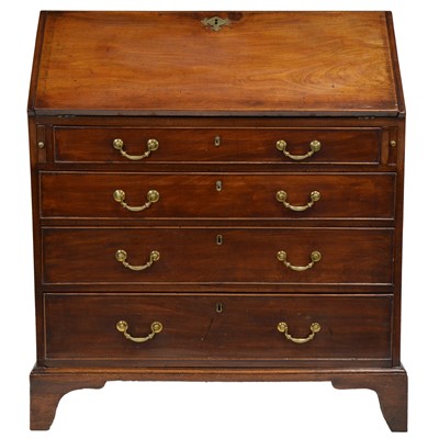 Lot 227 - George III mahogany bureau