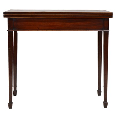 Lot 230 - George III mahogany card table