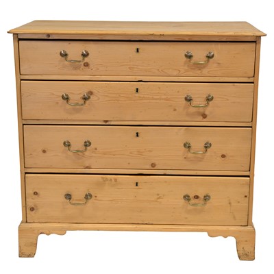 Lot 406 - Victorian stripped pine chest of drawers