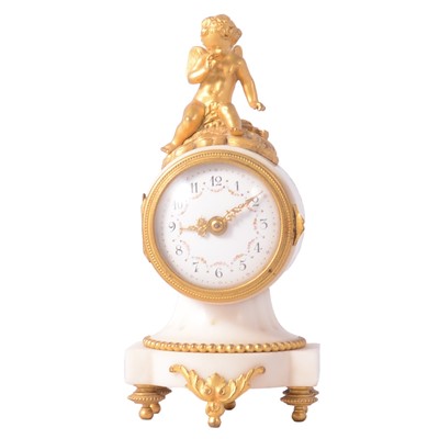 Lot 66 - 19th century French marble and ormolu desk clock