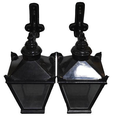 Lot 288 - Two large exterior coach lamps