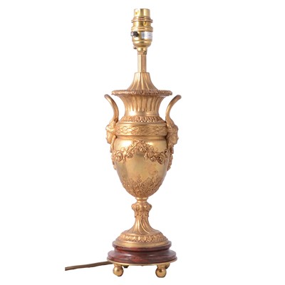Lot 142 - Ormolu lamp base in the form a Classical vase