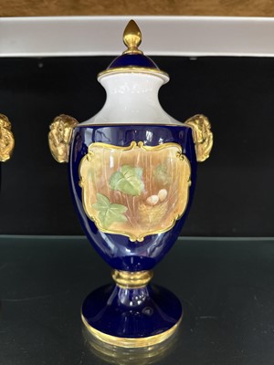 Lot 34 - Pair of Caverswall China covered vases