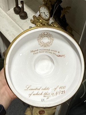 Lot 34 - Pair of Caverswall China covered vases
