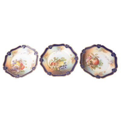 Lot 40 - Three Continental porcelain cabinet plates