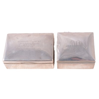 Lot 233 - Two silver cigarette boxes