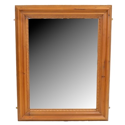 Lot 449 - Large modern pine framed wall mirror
