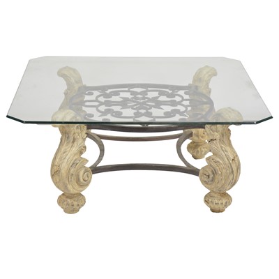 Lot 415 - Modern glass top coffee table