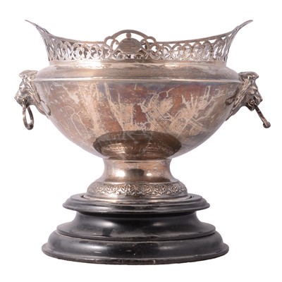 Lot 227 - A silver rose bowl with plinth, Elkington & Co Ltd, London 1908.