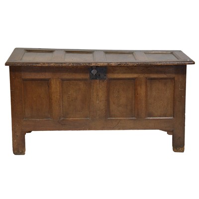 Lot 441 - Joined oak coffer of large size