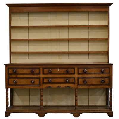 Lot 322 - George III oak dresser