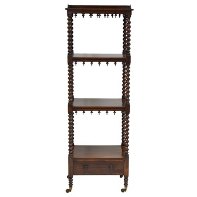 Lot 449 - Early Victorian rosewood four-tier whatnot