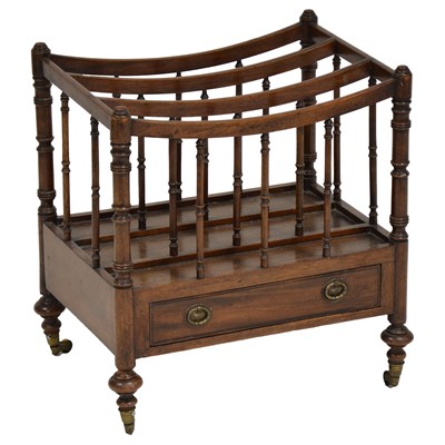 Lot 332 - Regency style mahogany three-section Canterbury