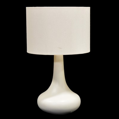 Lot 416 - Contemporary cream coloured pottery table lamp,...