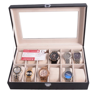 Lot 1048 - Citizen - a gentleman's Eco-Drive Perpetual Calendar gilt metal solar wristwatch, and other watches.