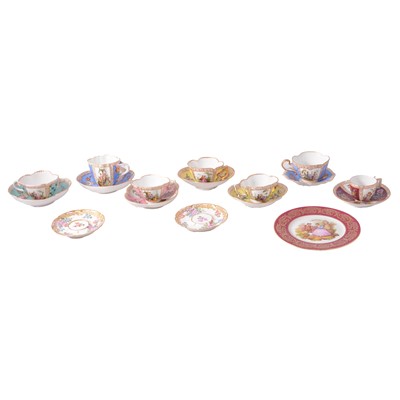 Lot 19 - Collection of Augustus Rex porcelain cups and saucers, etc