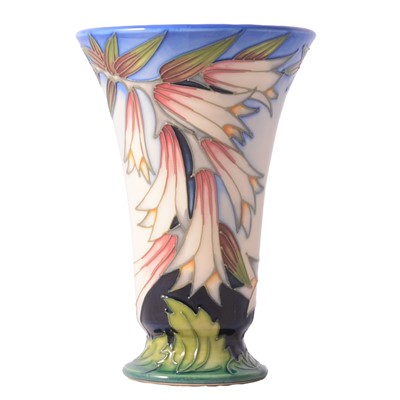Lot 10 - Moorcroft Pottery, an 'Ivory Bells' pattern vase