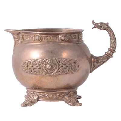 Lot 207 - Irish silver milk jug, Finnigans Ltd, Dublin 1912.