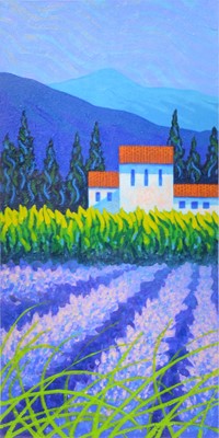Lot 293 - John Nolan, Lavender Fields, Provence, and Towards Dun Laoghaire.