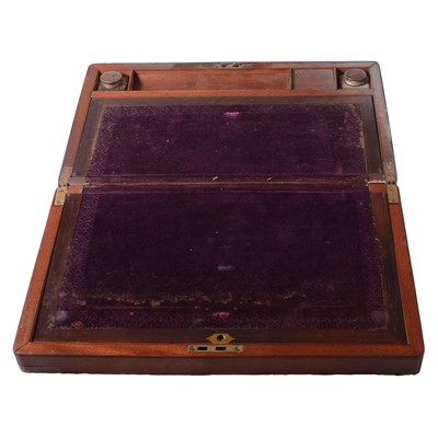 Lot 172 - Victorian mahogany writing slope, etc.