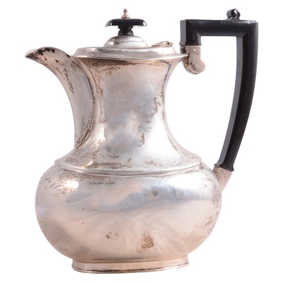 Lot 97 - Silver hot water jug