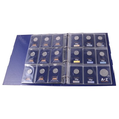 Lot 181 - Complete set of A-Z of Great Britain 10p coins, Kew Gardens and other commemorative 50p coins.