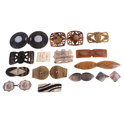 Lot 488 - Thirteen Art Deco and later buckles.