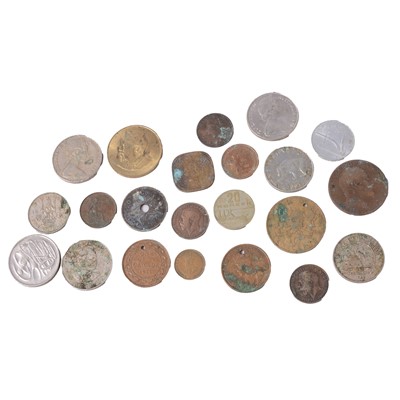 Lot 191 - Collection of British and overseas coins, some silver content.