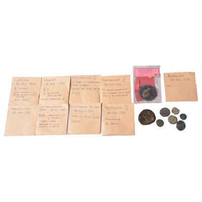 Lot 190 - Fifty Roman coins, from Tiberius to Gratian.