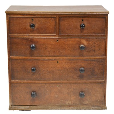 Lot 508 - George III oak chest of drawers