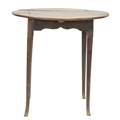 Lot 488 - Oval oak table, late 18th/ early 19th century