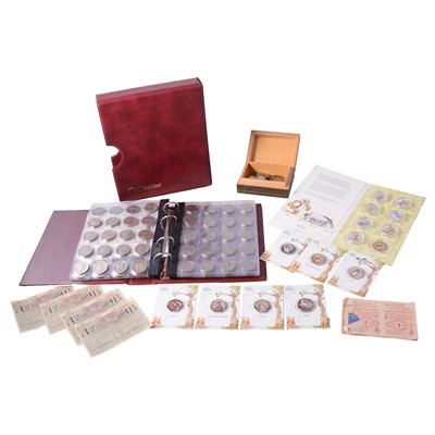 Lot 184 - A collection of £2, 50p and other coins, and fuel coupons.