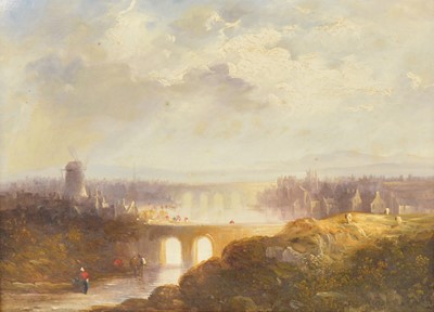 Lot 300 - After J W Turner, Figures before a city on a river