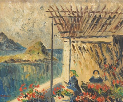 Lot 299 - Cuthbert Killick Norman Bardsley, View from the Verandah, Lindos