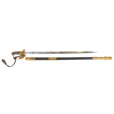 Lot 116 - Naval Officer's sword by James Cracknell, Portsea