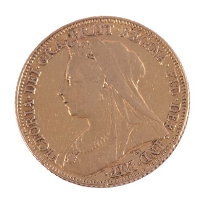 Lot 169A - A Gold Full Sovereign Coin, Victoria Veiled Head 1901.