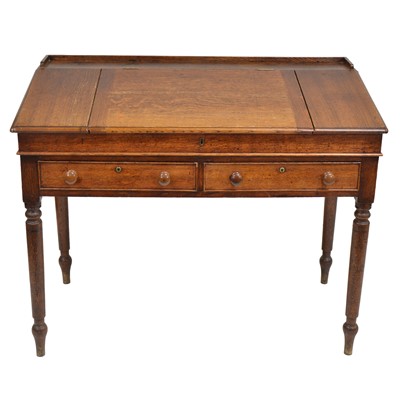 Lot 235 - George III oak clerk's desk