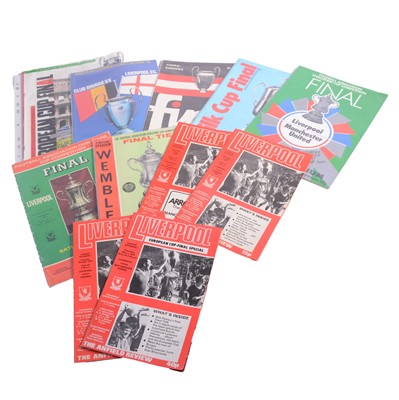 Lot 54 - Football programmes: Liverpool Football Club, 1977-1978 season and European finals.