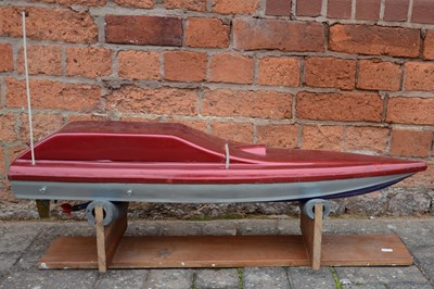 Lot 141 - Remote controlled boat, Taiwan diesel engine, no controller