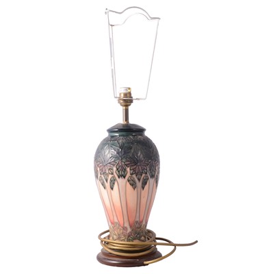 Lot 83A - Moorcroft Pottery, a 'Cluny' pattern table lamp