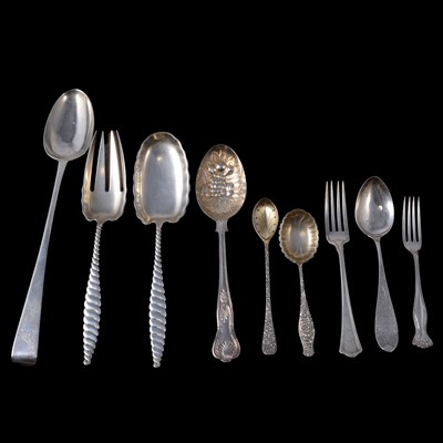 Lot 213A - Assorted silver flatware
