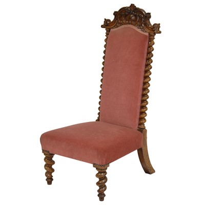 Lot 213 - Victorian rosewood nursing chair