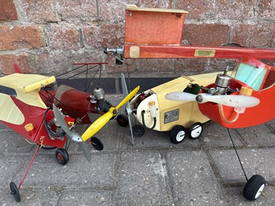 Lot 187 - Five model aero engines, inlcuding a WEBRA 0.8cc, all mounted