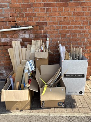 Lot 336 - The contents of a modeller's workshop: building materials and plans