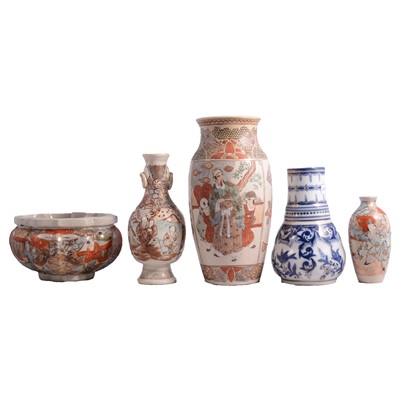Lot 8 - Collection of Satsuma ware and other Asian ceramics