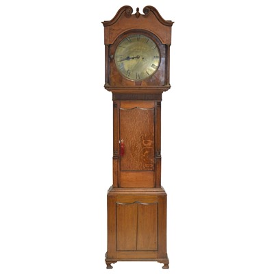 Lot 450 - Oak longcase clock, Edward Matthews, Welshpool