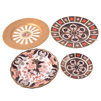 Lot 52 - Quantity of Royal Crown Derby Imari plates, and two Anysley cabinet plates