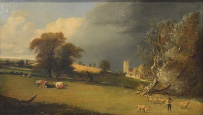 Lot 350 - Attributed to Reverend Thomas James Judkin, Pastoral landscape