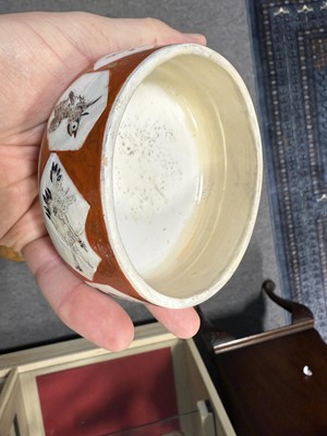 Lot 24 - Large pair of Japanese Kutani ware ginger jars and covers