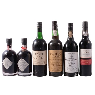 Lot 256 - Taylor 1970 Vintage Port, and five other bottles of Port